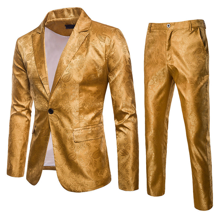Men's Elegant Suit Set with Fine Paisley Pattern Lune London