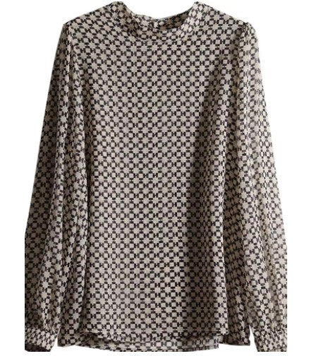 Ladies elegant blouse with geometric patterns Lune London