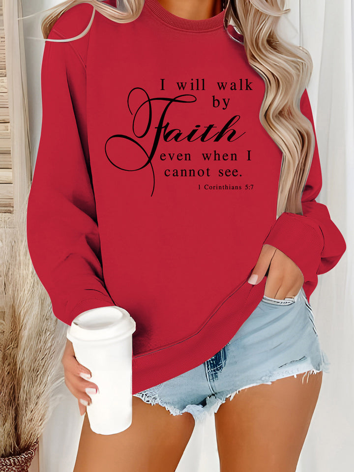 Sweatshirt pour femmes avec inscription inspirante et matériau doux Chic & Stil