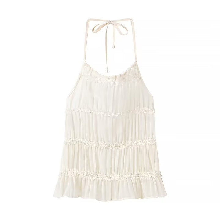 Maxi skirt for women with elastic waist and playful ruffle design Lune London