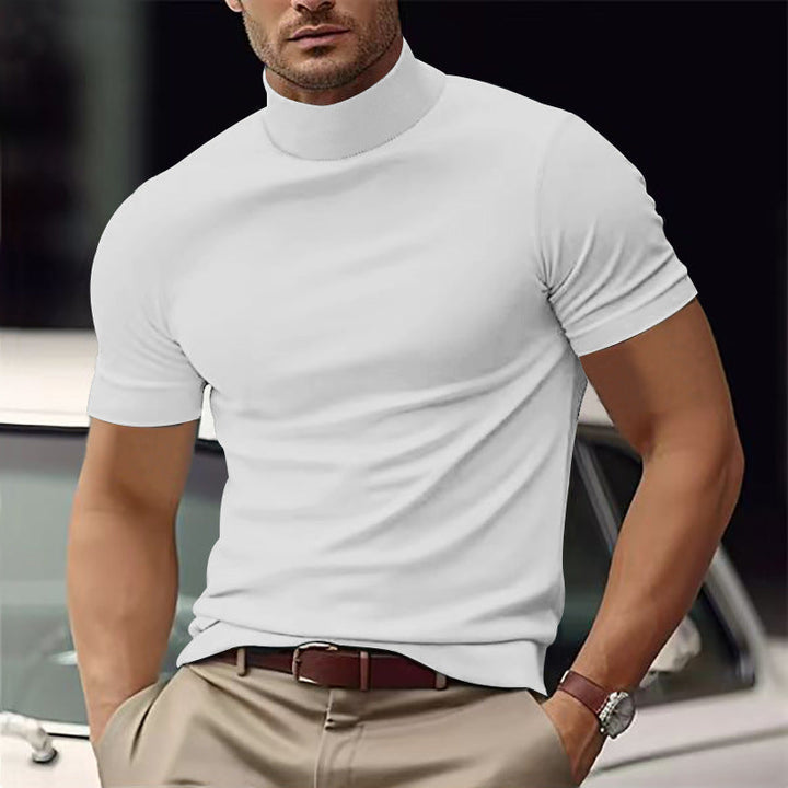 Men's Short Sleeve Turtleneck T-Shirt Lune London