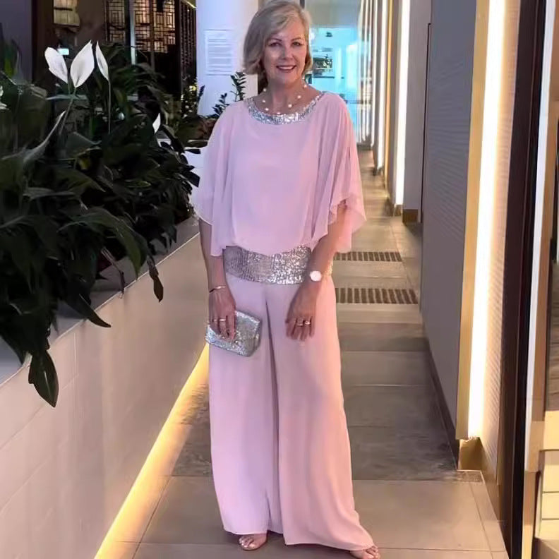 Women's jumpsuit jacket with a shimmering vest overlay Lune London
