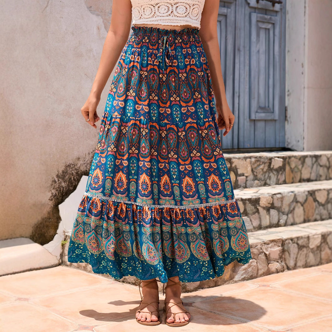 Roc Lune London maxi boho skirt women