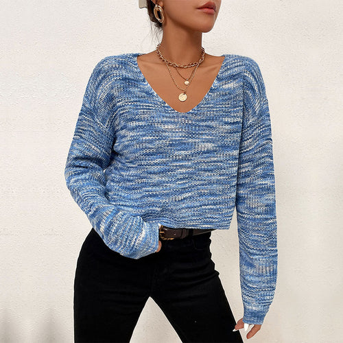 Pull en tricot oversize pour femmes avec encolure asymétrique et motif tendance Chic & Stil