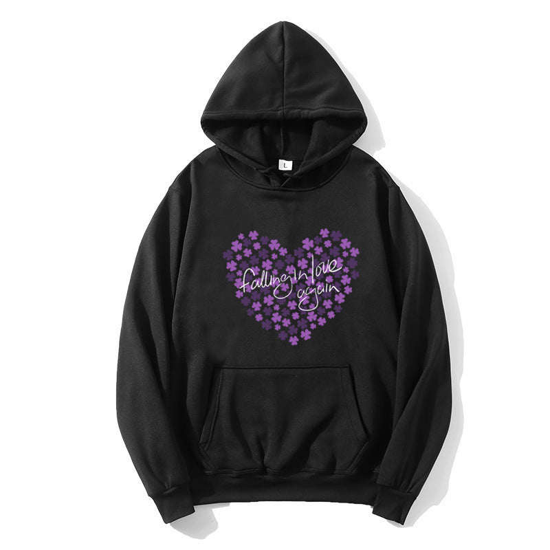 Women's hoodie with floral heart design Chic & Stil