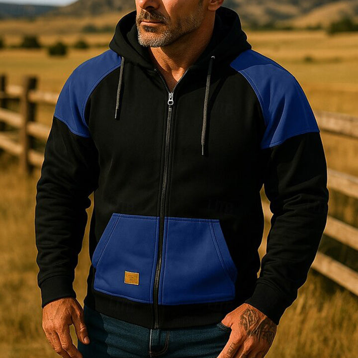 Men's sports jacket with chic and stylish color block design