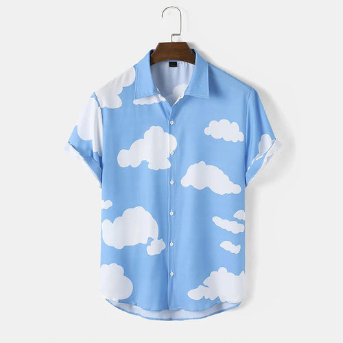 Short sleeve shirt for men with cloud pattern Lune London