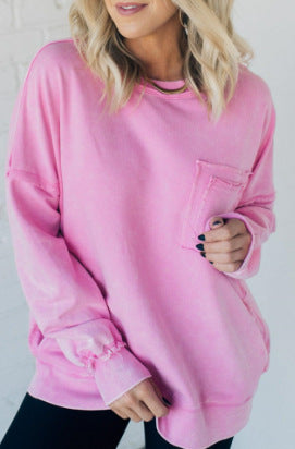 Women Oversized Comfortable Sweatshirt with Pockets Lune London