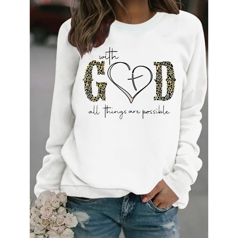 Sweat-shirt pour femmes avec design de mode créatif et message motivant Chic & Stil