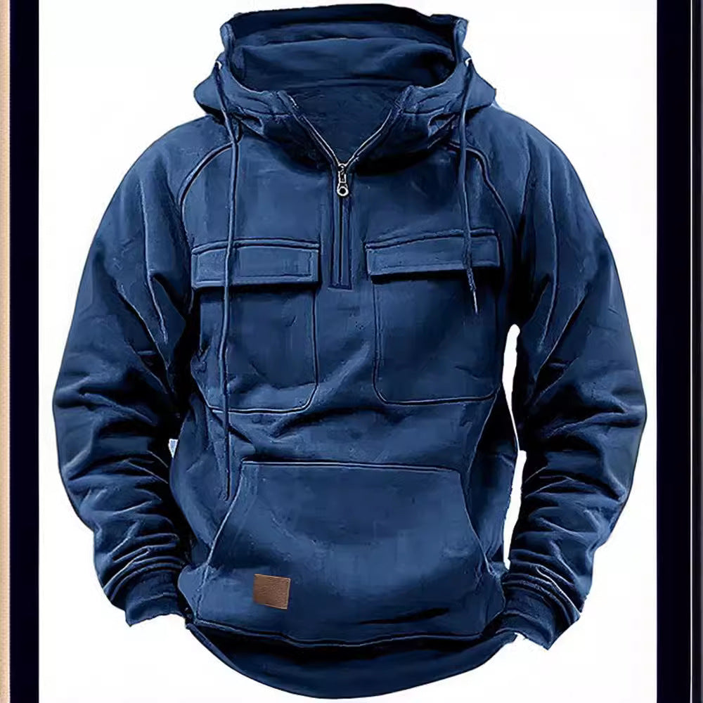 Men's fleece hoodie with convenient zipper and large pockets Lune London