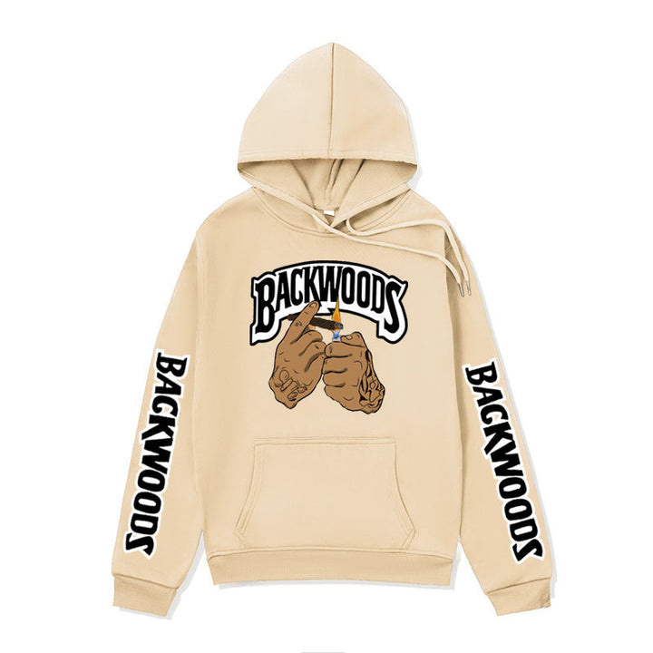 Women’s hooded sweater with creative graphic design and side kangaroo pockets Lune London