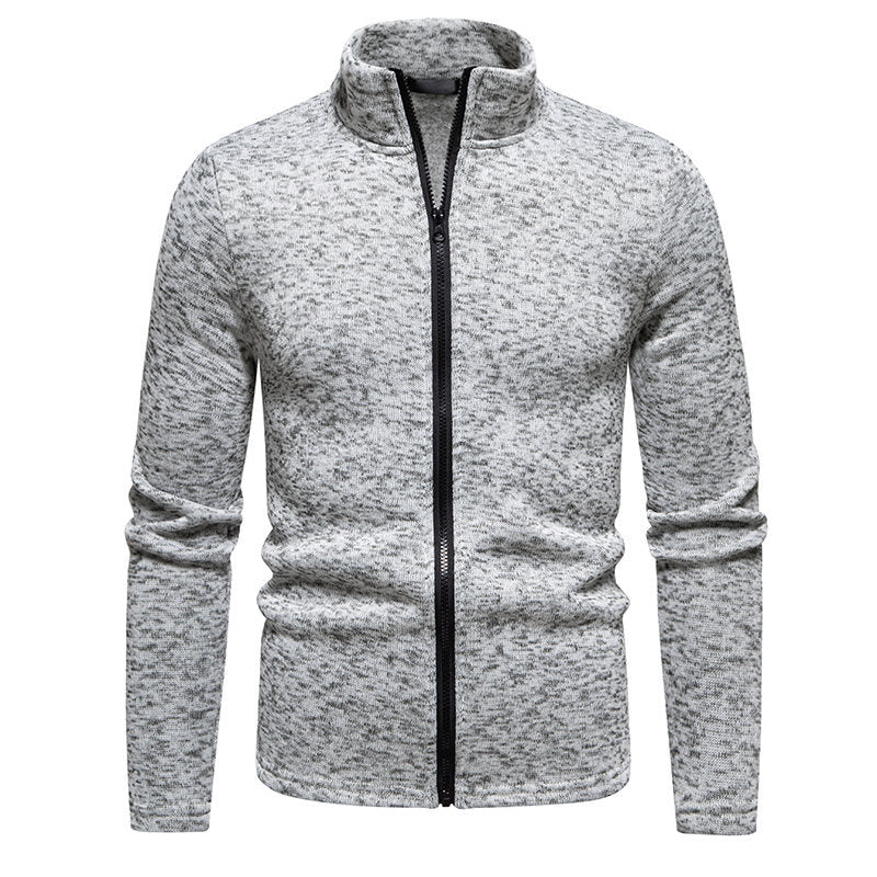 Fleece jacket for men with stand-up collar and full zip Lune London