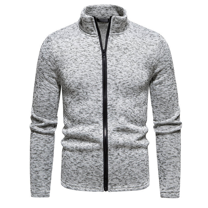 Fleece jacket for men with stand-up collar and full zip Lune London