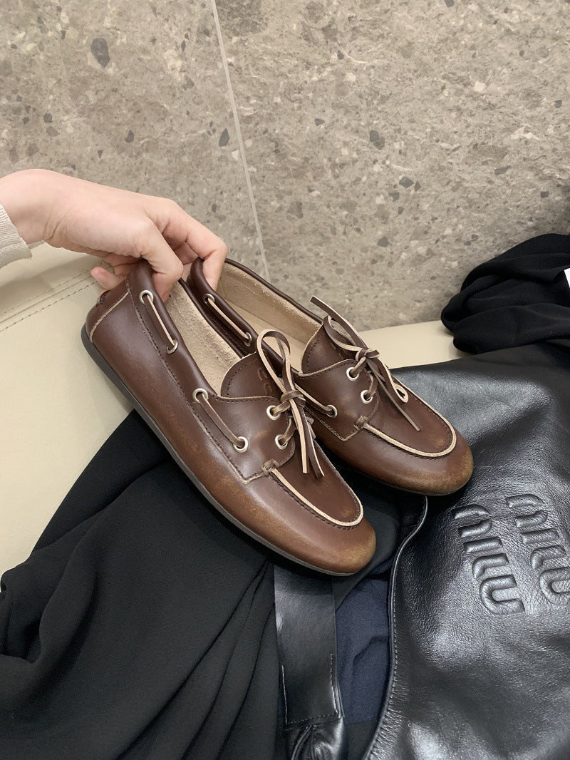 Women Nautical Lace-up Boat Shoes Lune London