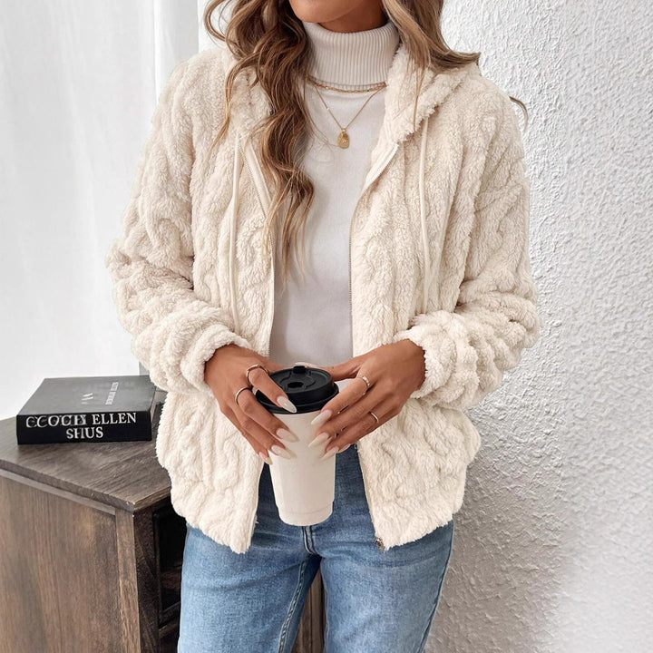 Dames veste en fleece confortable à motif torsadé Chic und Stil