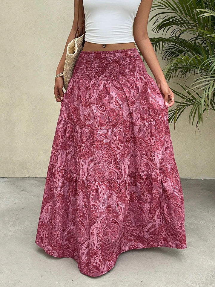 Piñata skirt for women with boho pattern and elastic waist Lune London