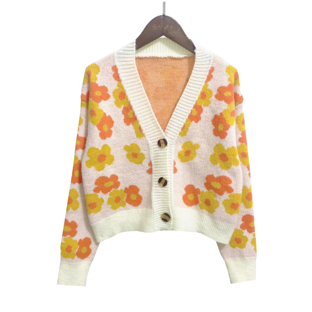 Lune London floral design women's cardigan