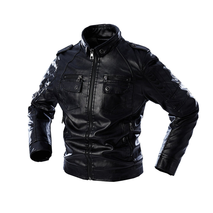 Casual leather jacket for men with multiple pockets Lune London