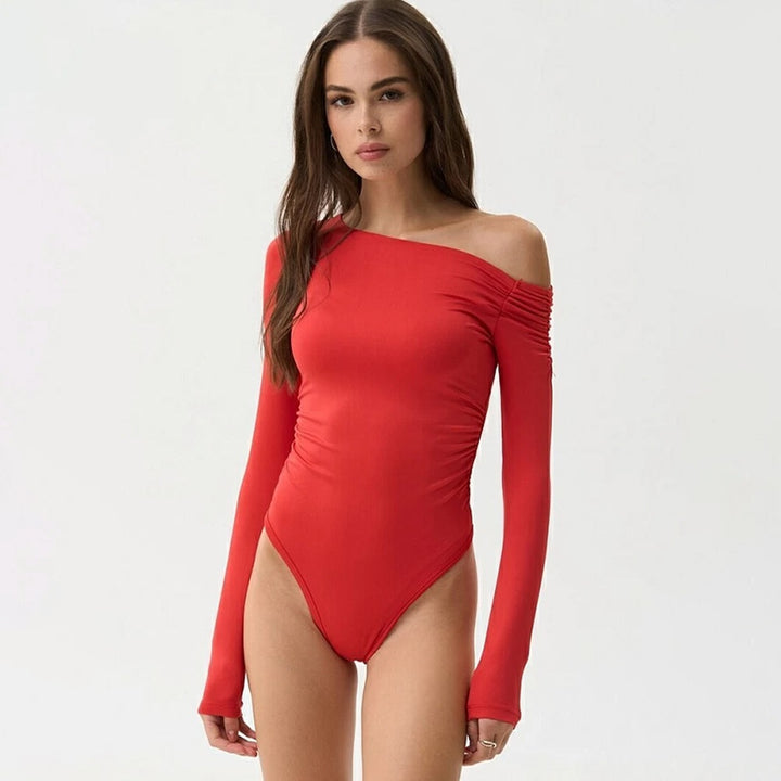 Ladies Elegant Long Sleeve Ruffled Body Lune London