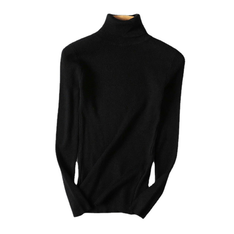 Lune London Women's Ribbed Knit Turtleneck Sweater