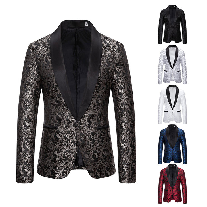Veste de smoking extravagante pour hommes avec motif Paisley Lune London