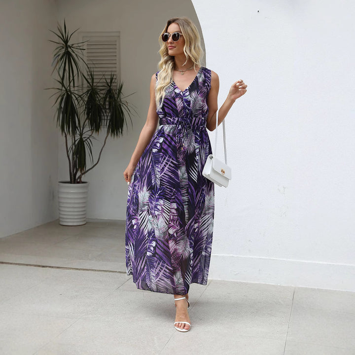 Women Flowers Long Maxi Dress Lune London