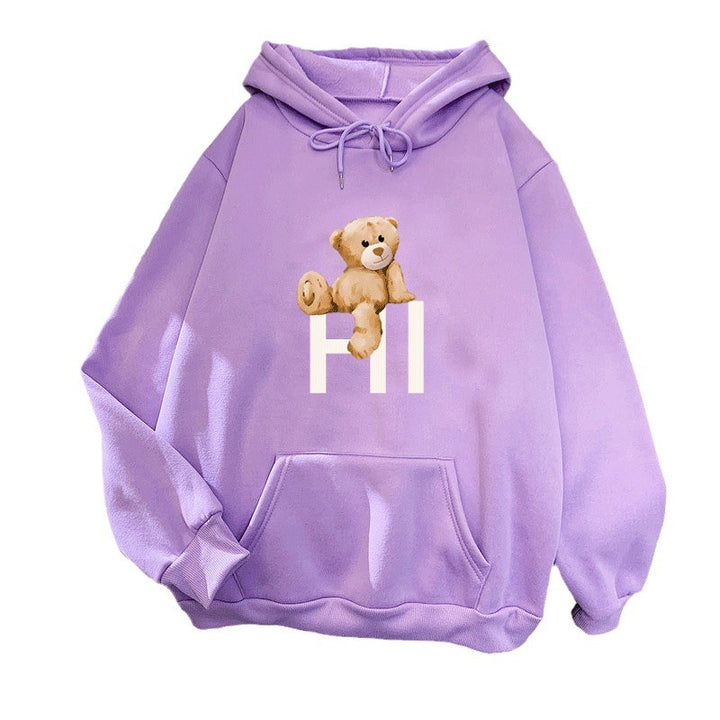 Women's hoodie with cute bear design Chic & Stil
