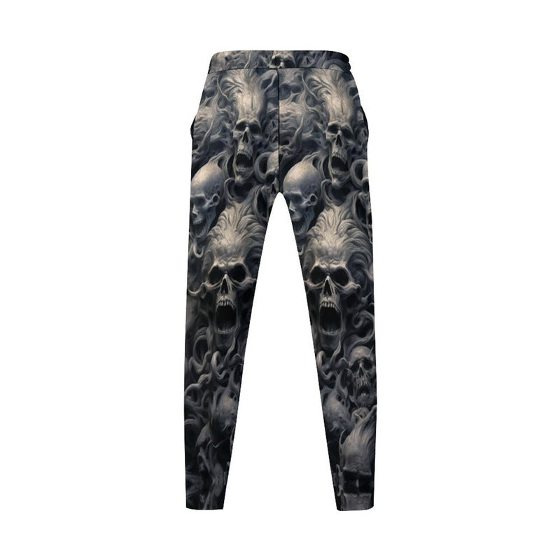 Men's cargo pants with unique skull pattern and elastic waist Lune London