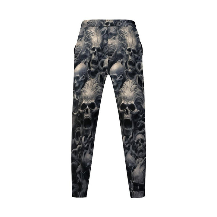 Men's cargo pants with unique skull pattern and elastic waist Lune London