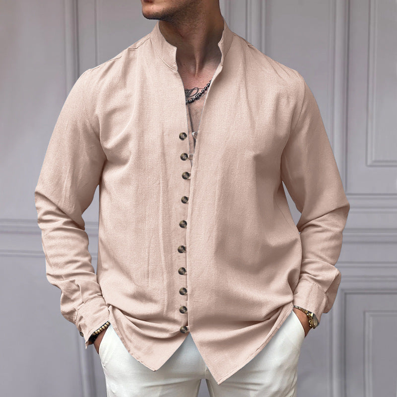 Chic long sleeve shirt for men with button details Lune London