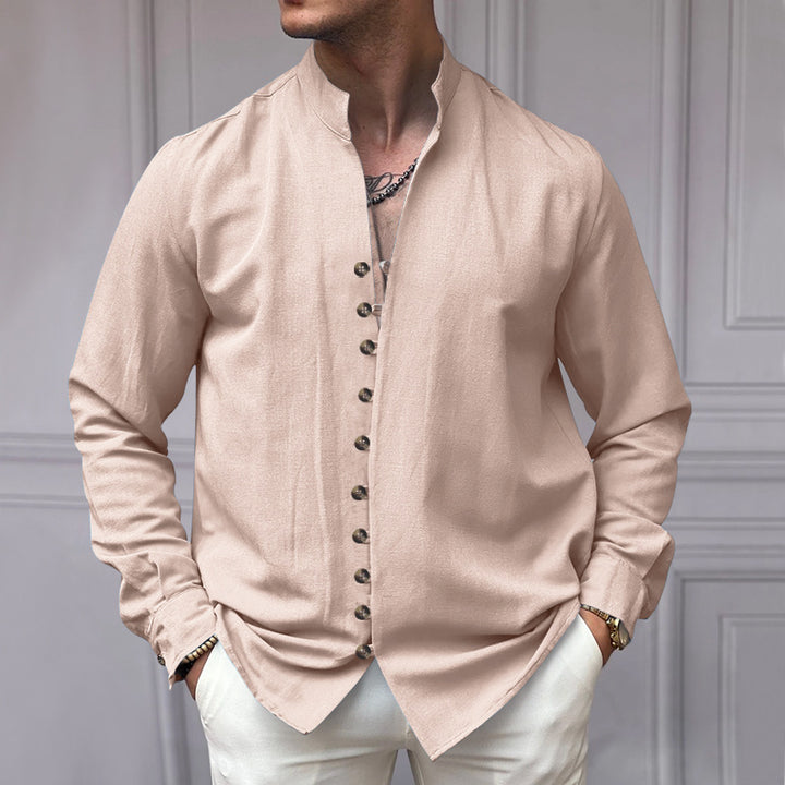 Chic long sleeve shirt for men with button details Lune London