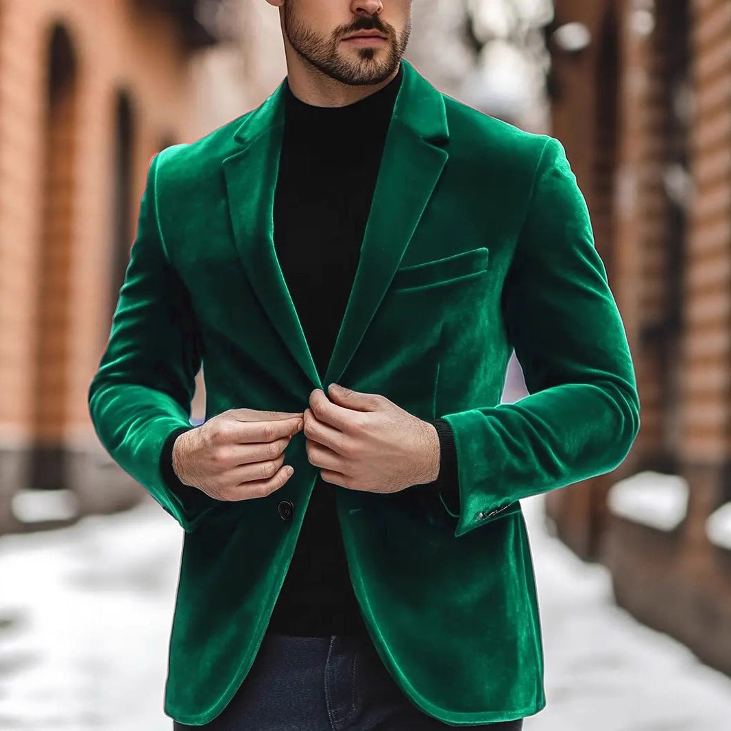 Elegant velvet jacket for men with modern fit Lune London
