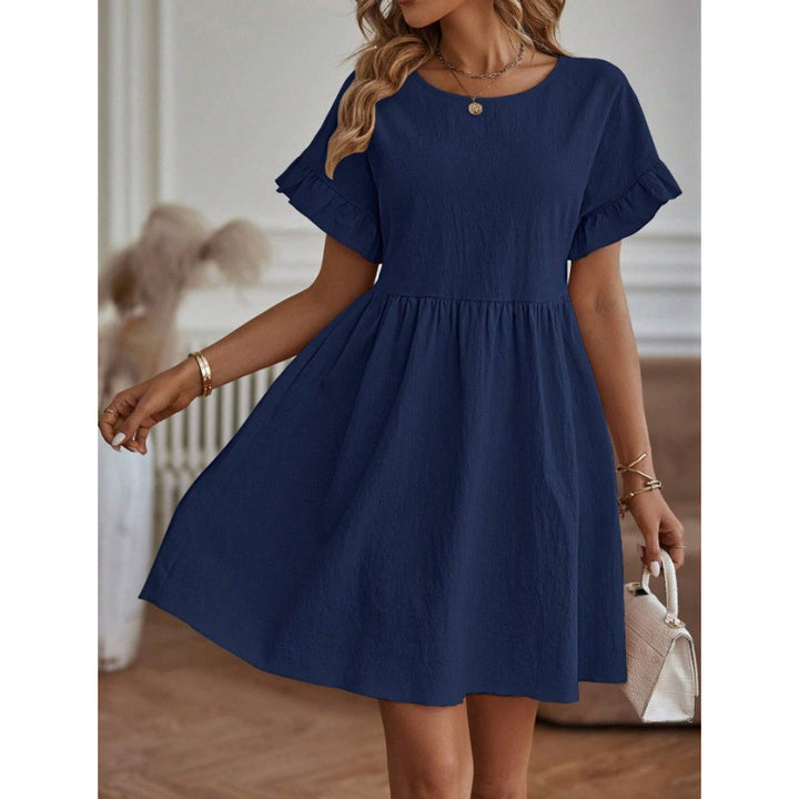 Summer dress for women with ruffled hem Lune London