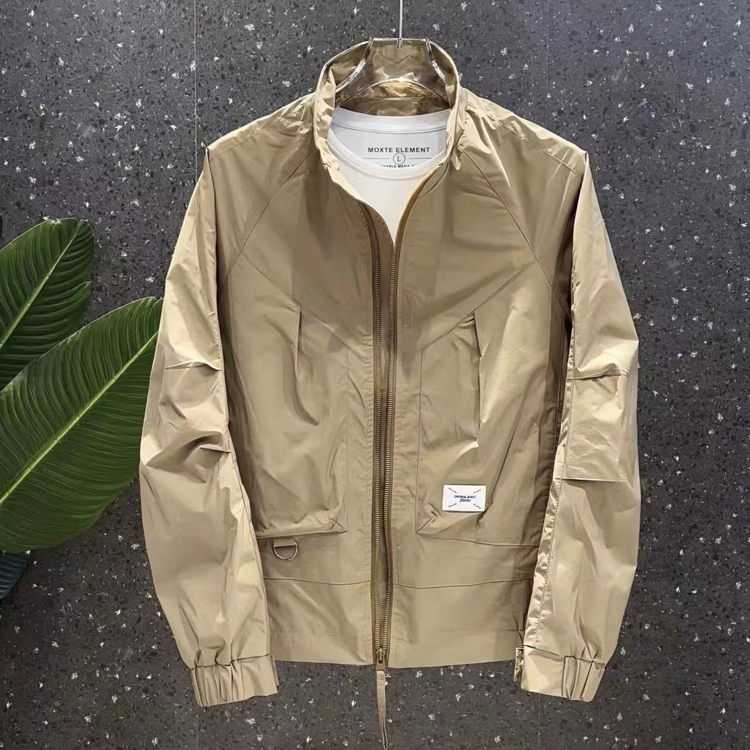 Unisex lightweight windbreaker with an innovative cut Lune London