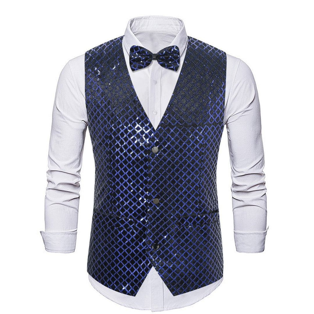 Elegant sequin blazer for men with matching tie closure Lune London