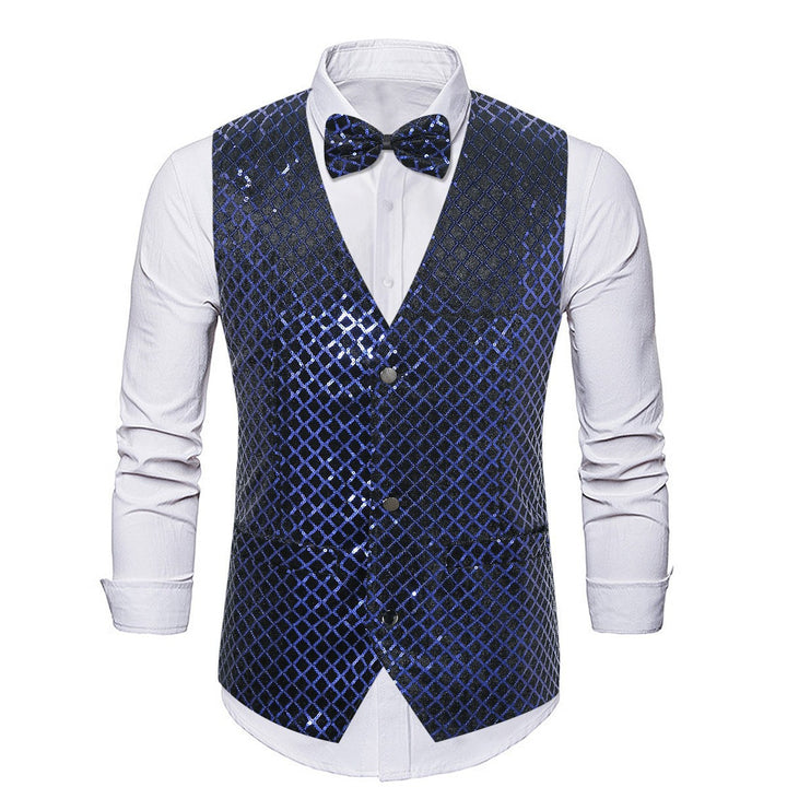 Elegant sequin blazer for men with matching tie closure Lune London