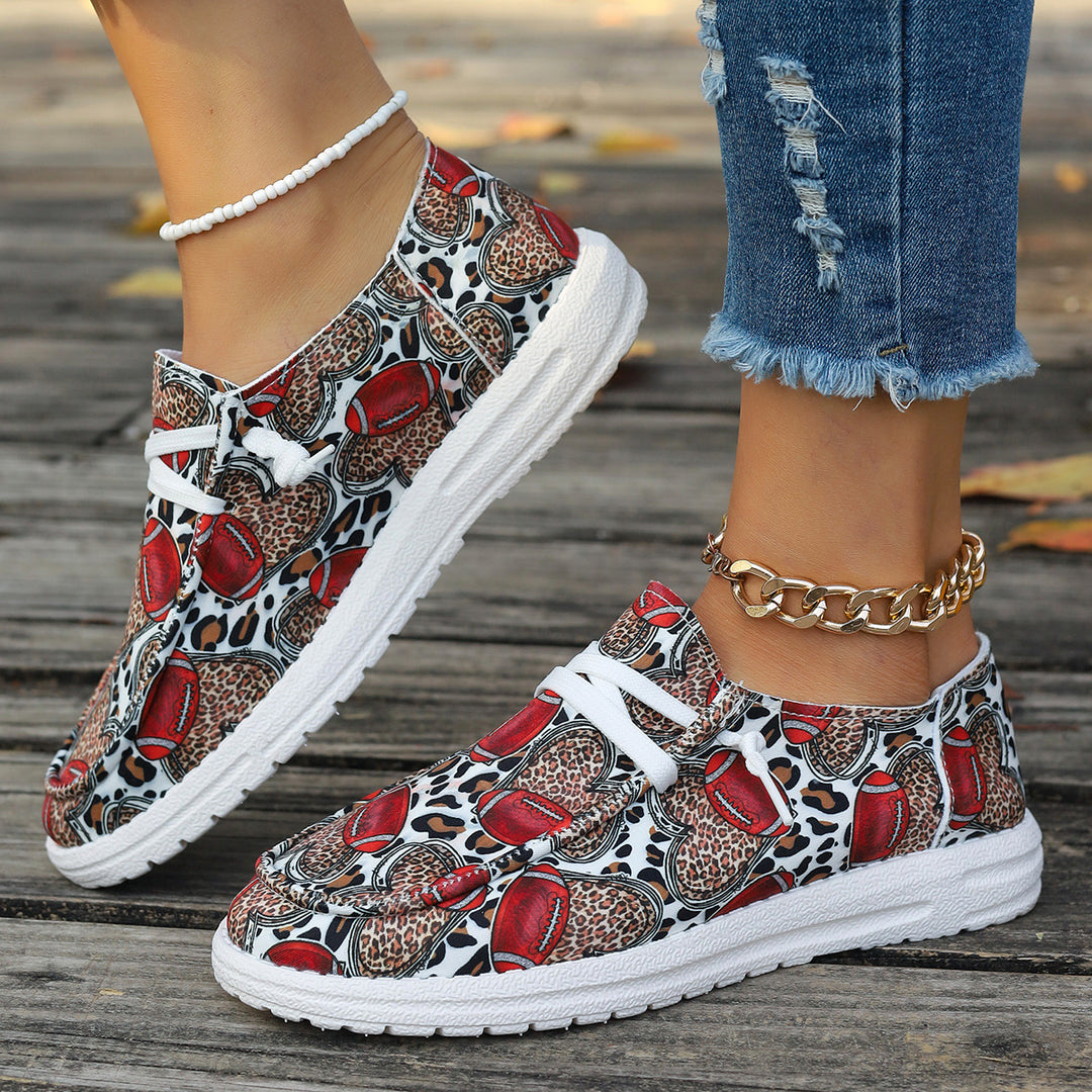 Slip-on sneakers for women with baseball pattern Lune London