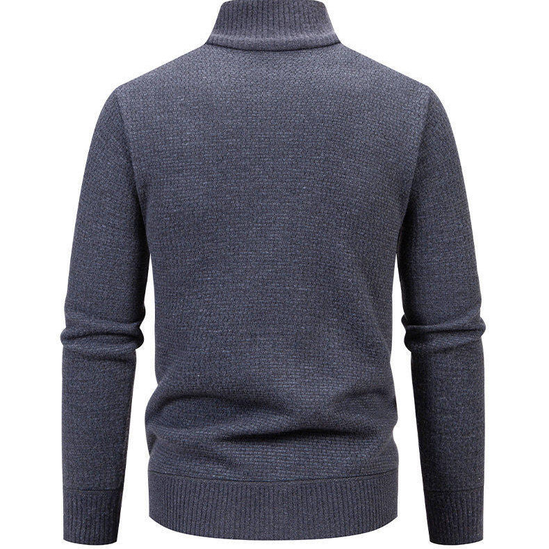Men's knit jacket with modern zipper and stylish zippered side pockets Lune London