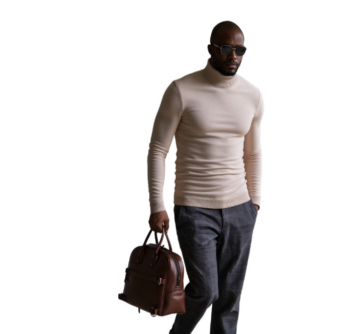 Men's turtleneck sweater with a fine texture Lune London