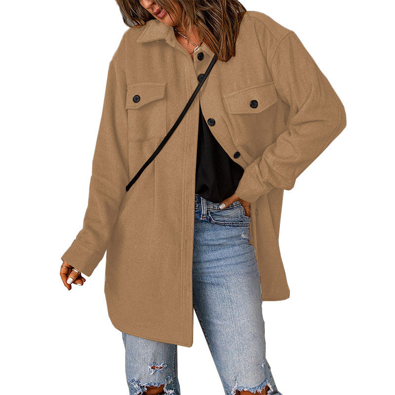 Oversized utility shirt jacket for women Lune London