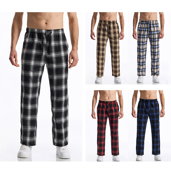 Comfortable casual pants for men with plaid pattern Lune London