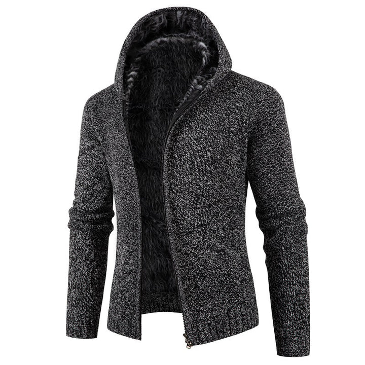 Men's cozy cardigan with high collar and practical pockets Lune London