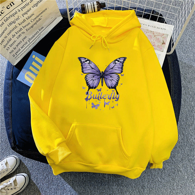 Women's hoodie with colorful butterfly motif Chic & Stil