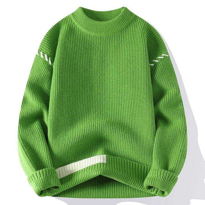 Ladies thick knit sweater with an innovative design and decorative details Lune London