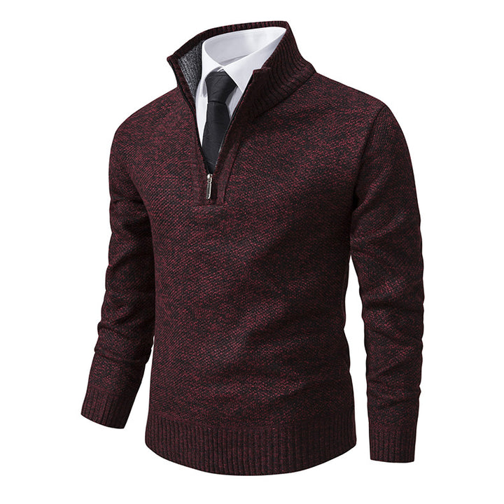 Sweater for men with a high collar and attractive zip Lune London