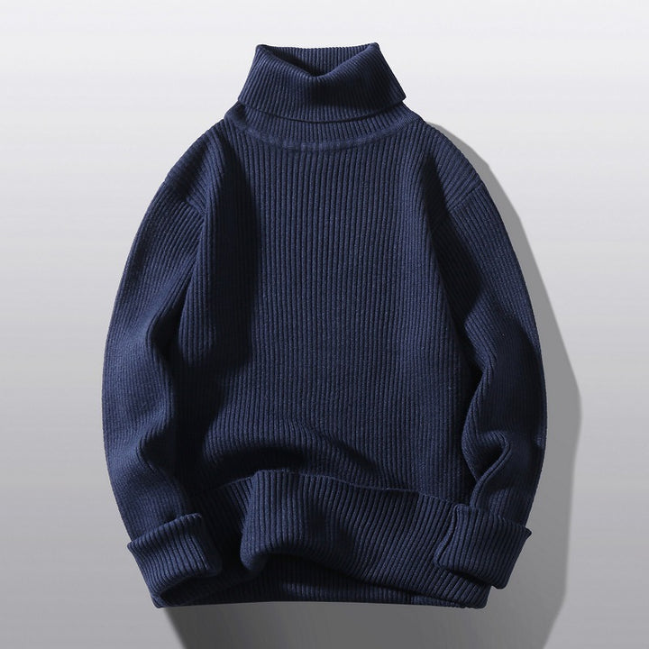 Structured knit sweater with a comfortable roll neck for men Lune London