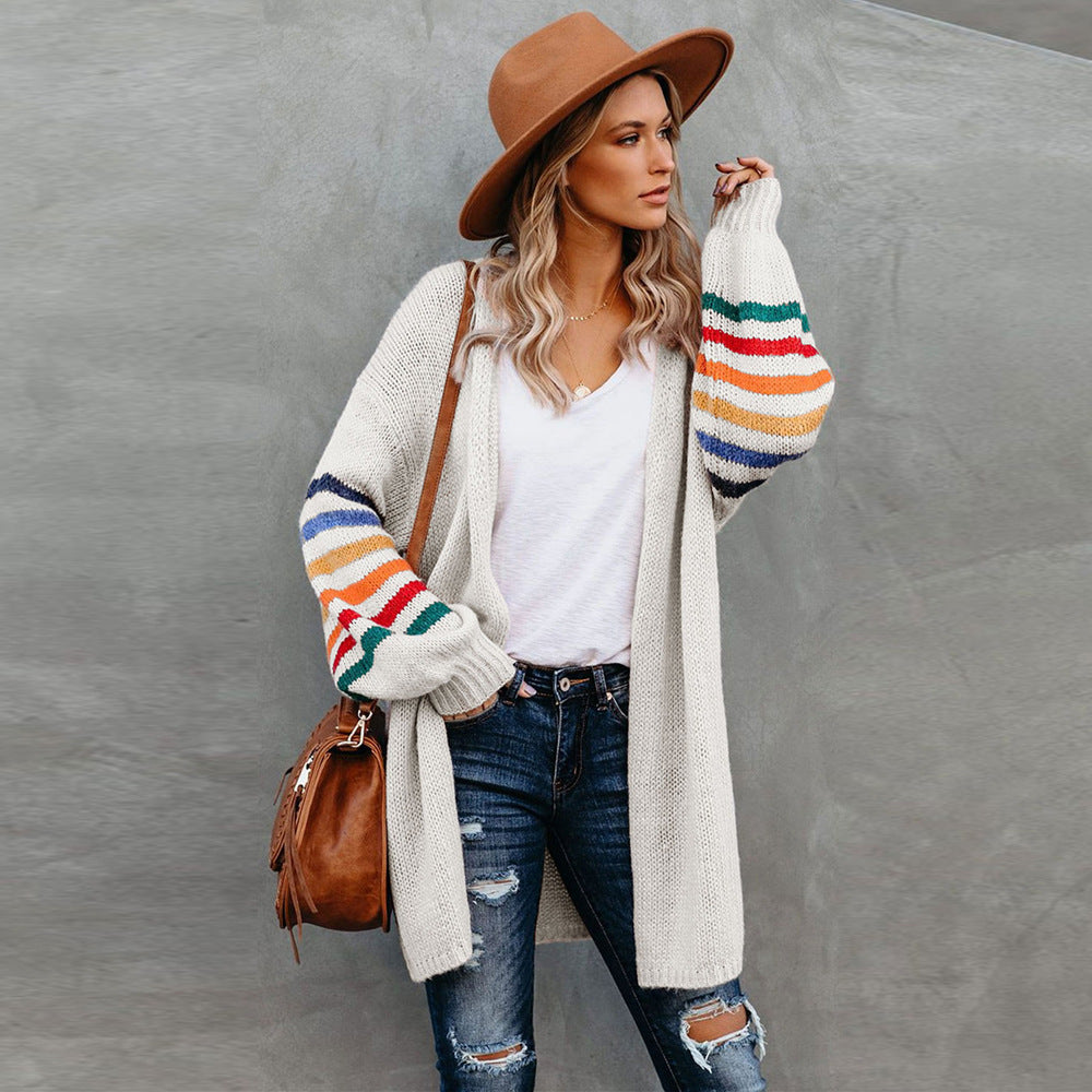 Cardigan confortable pour femmes avec manches colorées Chic & Stil