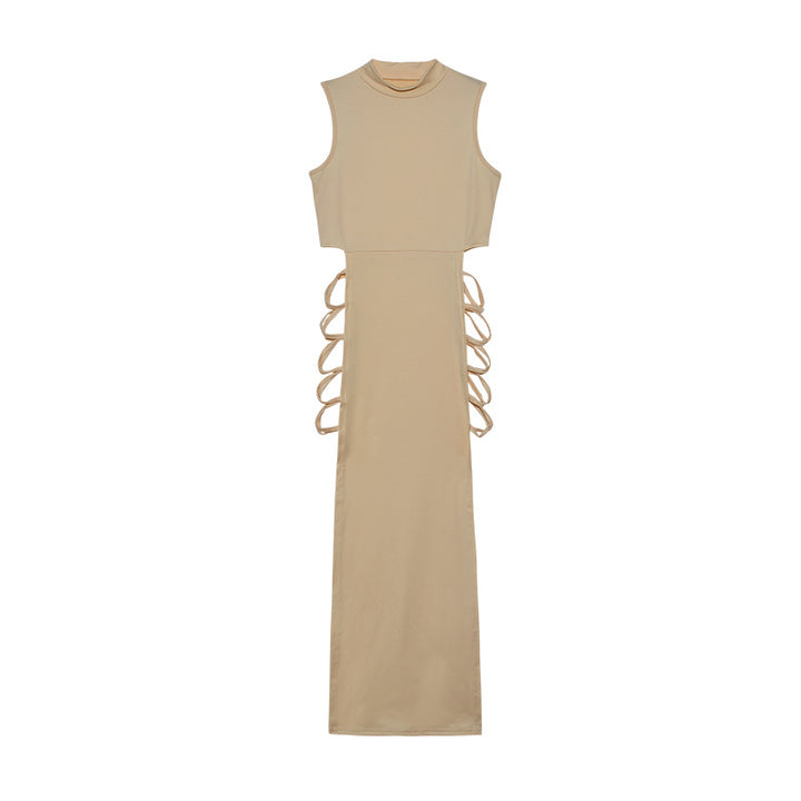 Maxi dress for women with side lace detail Lune London