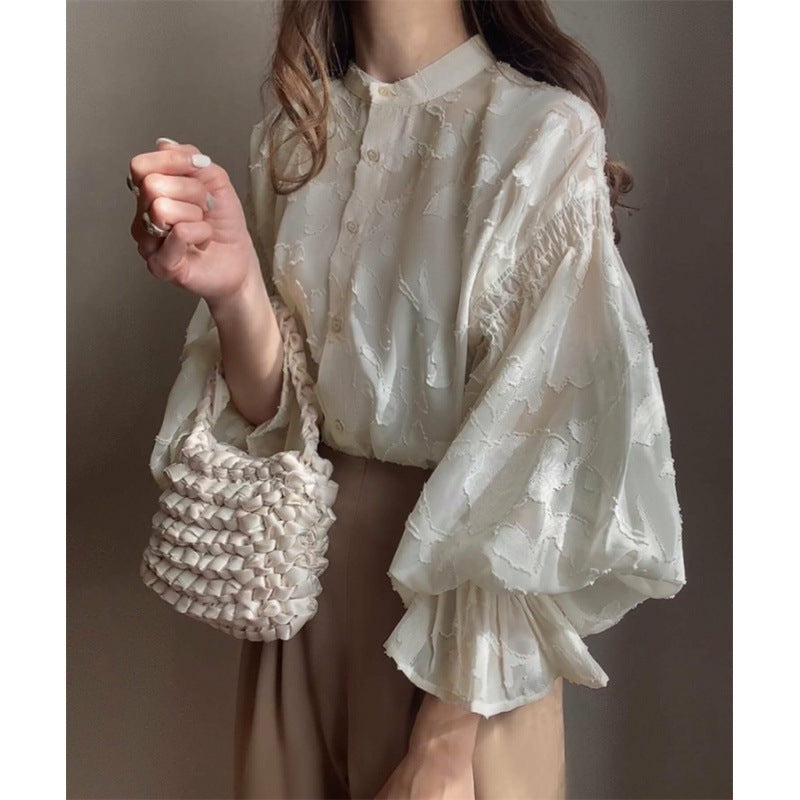 Women Embroidered Floral Transparent Blouse Lune London