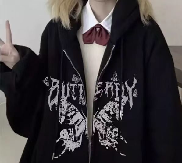 Women's hooded jacket with nostalgic sports design Chic & Stil